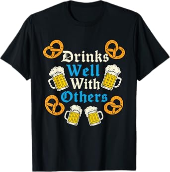 Funny Oktoberfest Lederhosen Drinking Beer Festival Party T-Shirt