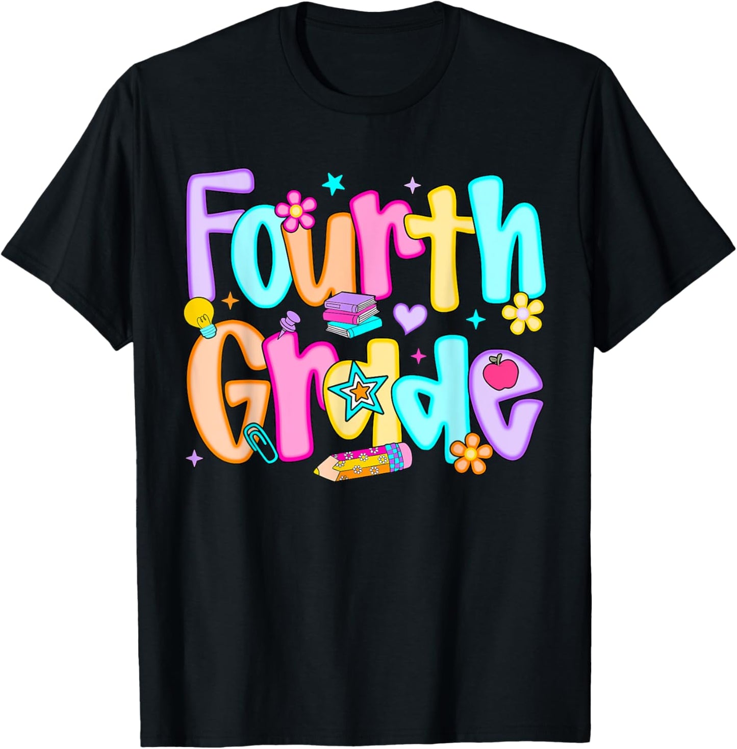 Preppy Fourth Grade Back To School 4th Grade Teachers Girls T-Shirt