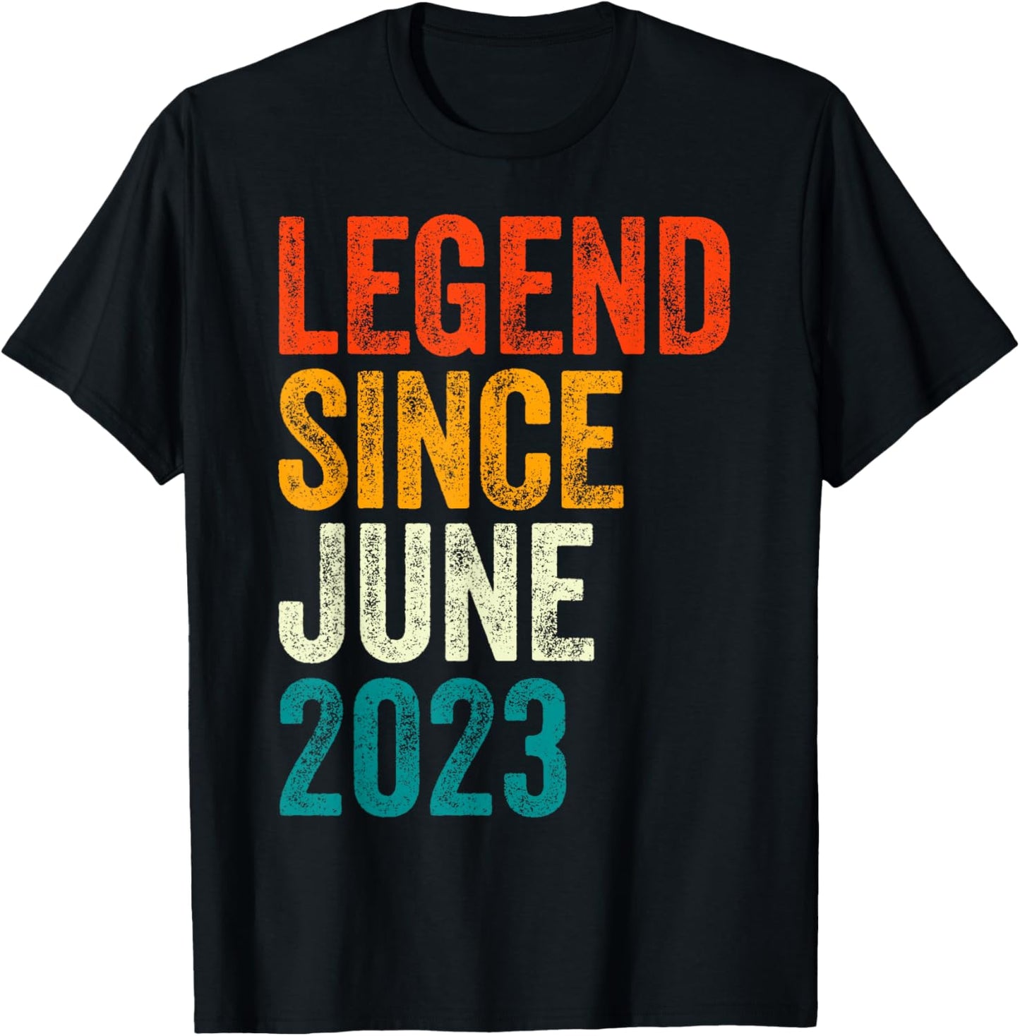 Legend Since June 2023 2nd Birthday 2 Year Old Girls Boys T-Shirt