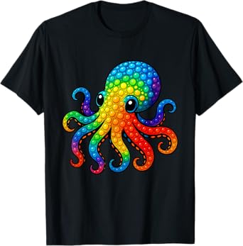 Cute Octopus Lovers Fans Polka Dot Happy Dot Day Boys Kids T-Shirt