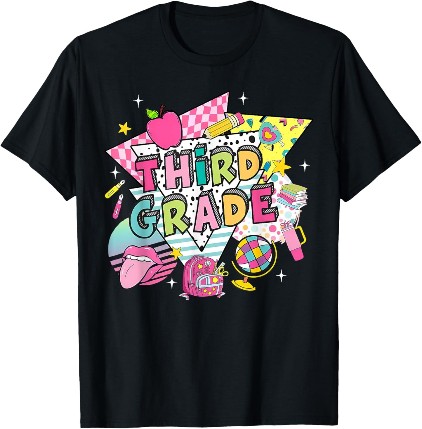 Third Grade Teacher Student Back To School Happy First Day T-shirt by TeeBrew