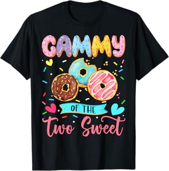 Gammy Of The Two Sweet 2Nd Birthday Girl Donut Matching T-Shirt