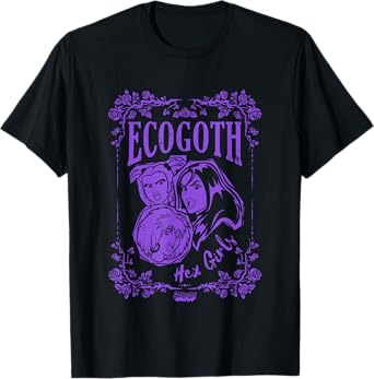 Scooby-Doo Hex Girls Ecogoth Distressed Floral Chest Logo T-Shirt