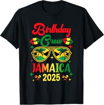 Birthday Crew 30Th 20Th Jamaica Vacation Party 2025 T-Shirt