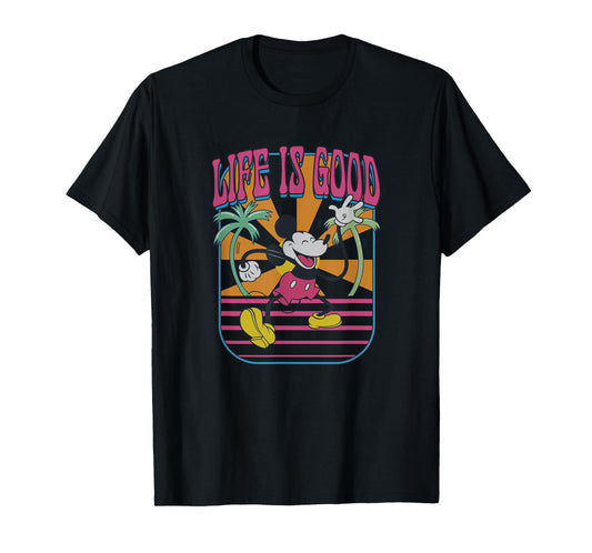 Disney Mickey And Friends Life Is Good Summer Vibes Vintage T-Shirt