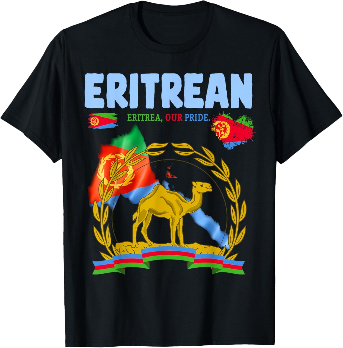 Eritrea Flag Themed Outfit Ideas For Kids Eritrean Flag T-Shirt