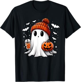 cute halloween ghost drink pumpkin T-Shirt