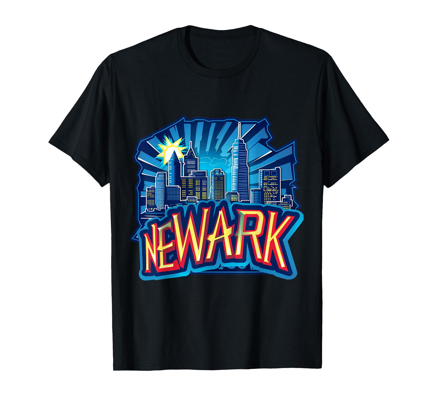 Newark New Jersey NJ Downtown Skyline City Pride Urban Vibes T-Shirt