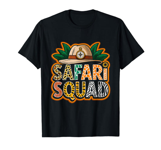 Safari Squad Wildlife Adventure Explorer Animal Nature Fun T-Shirt