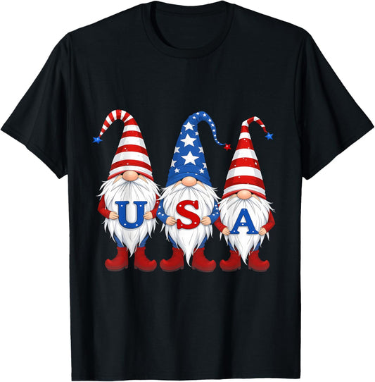 4th Of July America Gnomes Patriotic Usa Men Women Kids T-shirt