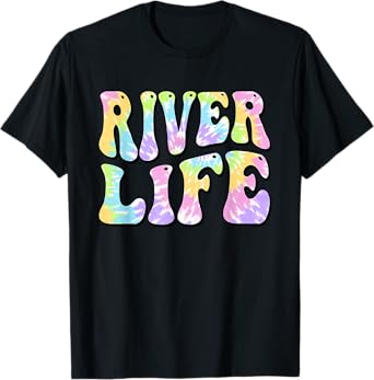River Life Fun Fishing Boating River Bum Women Girl Kids T-Shirt