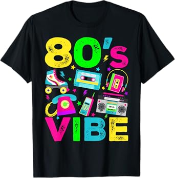 80s Vibe 1980s Vintage Style Eighties Retro Party T-Shirt