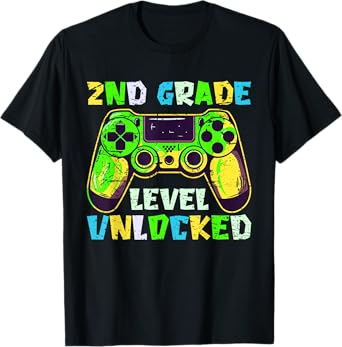Back to School 2nd Grade Boys Gamer First Day Second Grade T-Shirt
