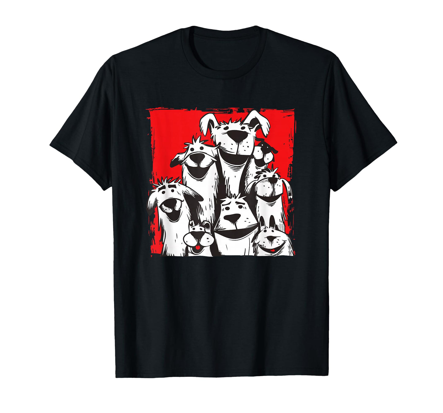 Dogs Love Happy Dog Cartoon T-Shirt