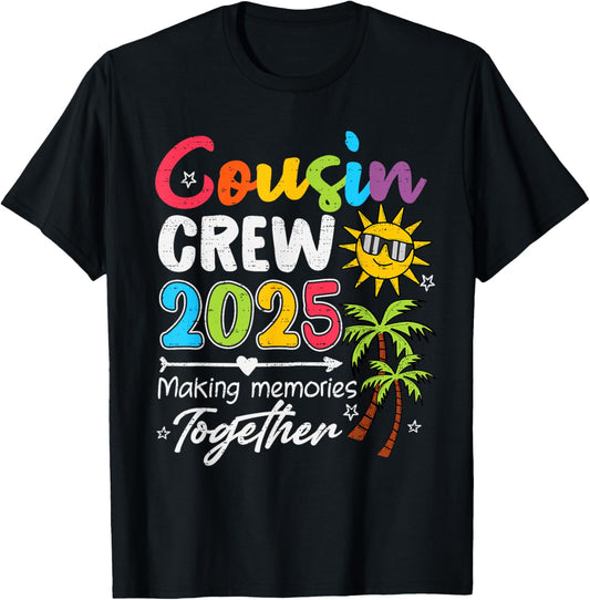 Cousin Crew 2025 Summer Vacation Beach Family Trips Matching T-Shirt