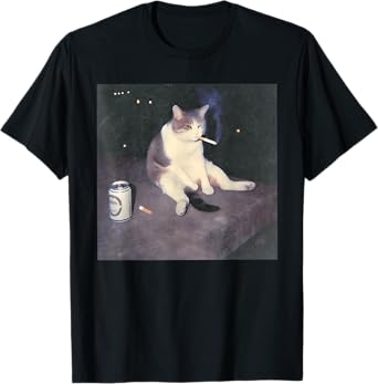 Funny Smoking Cat Meme T-Shirt