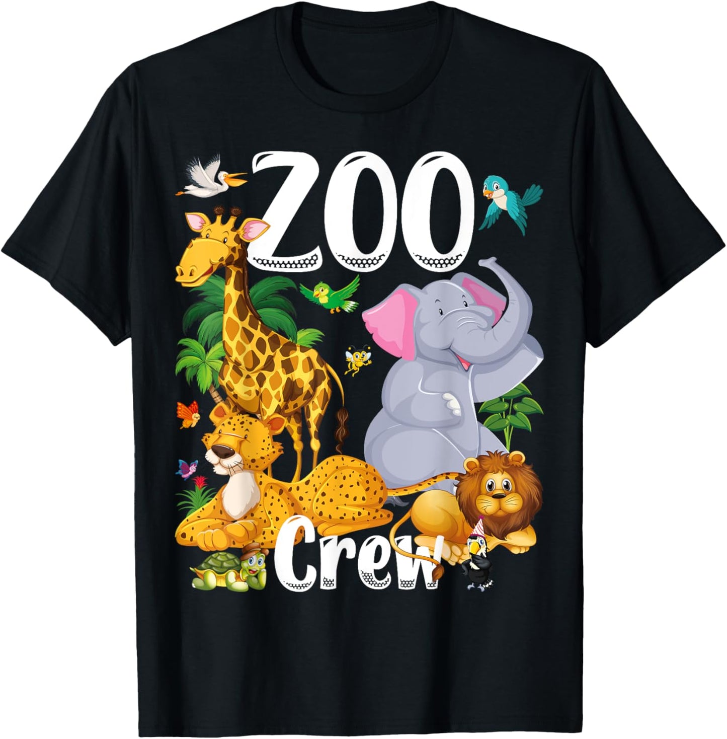 Zoo Birtday Trip Funny Safari Animals Zoo Crew T-Shirt