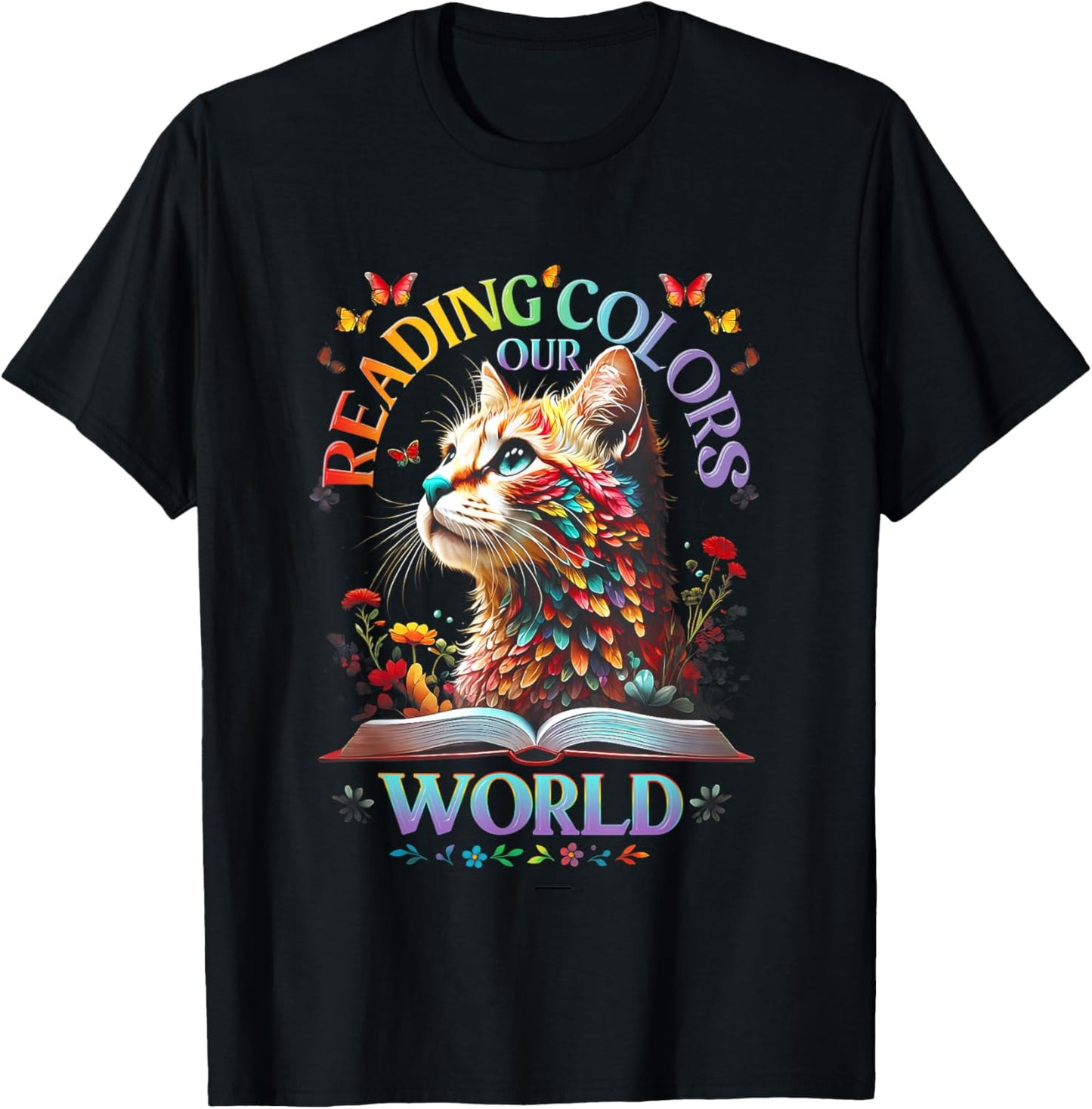 Reading Colors Our World Cat Summer Book Tee by TeeBrew