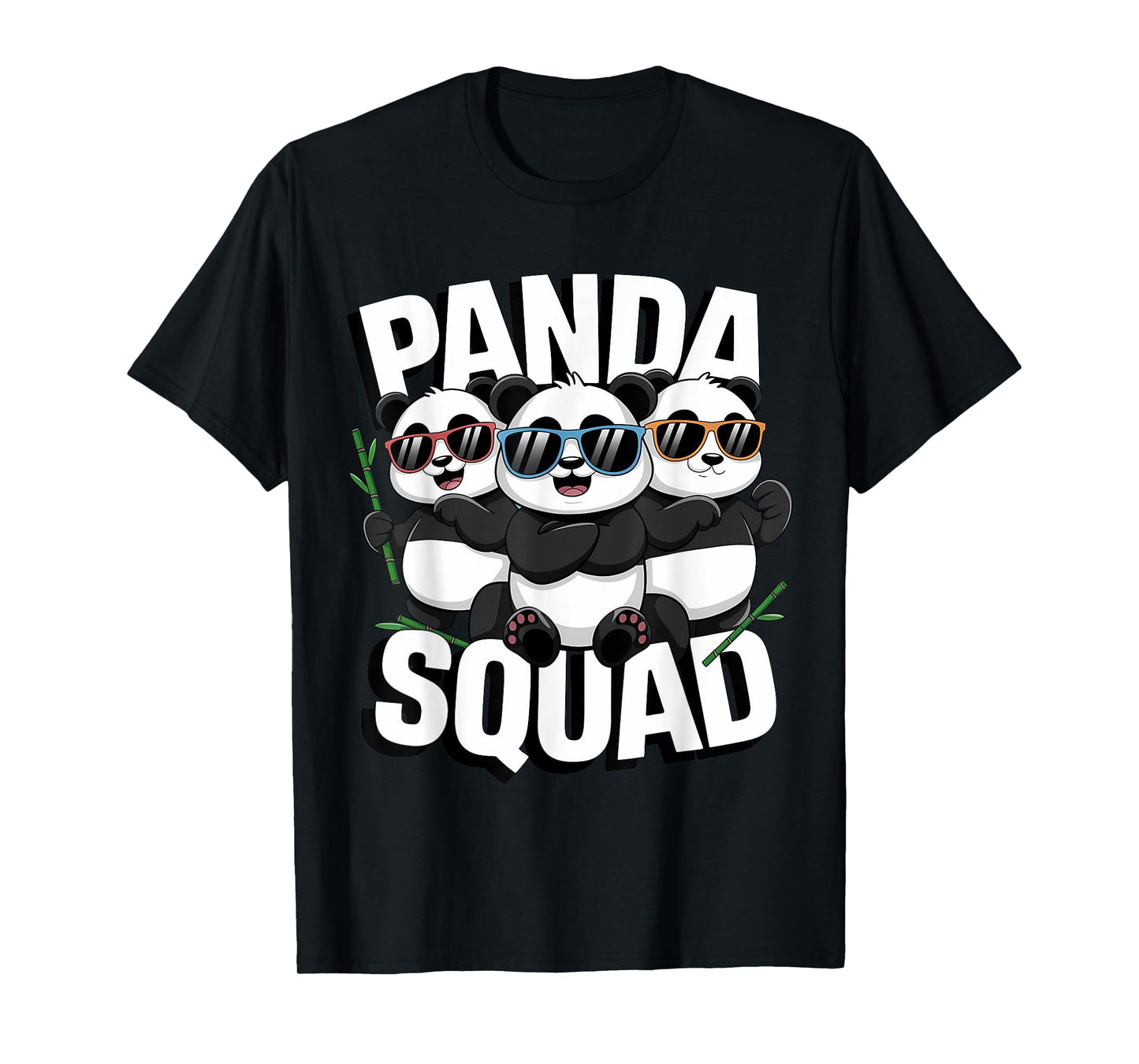 Panda Squad Sunglasses Family Matching National Panda Day T-Shirt