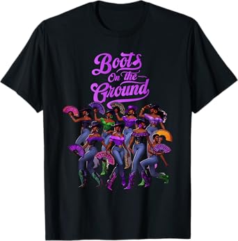 Boots On The Ground Boot Cowboy Western Cowgirl Linedance T-Shirt