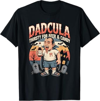 Funny Dadcula Halloween Dad Dracula Costume T-Shirt