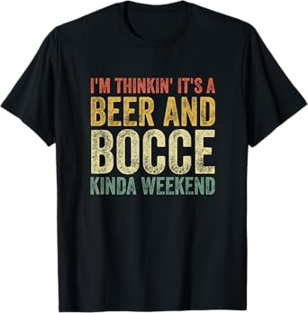 Bocce Shirt Funny Retro Vintage Gift Men Beer And Bocce Ball T-Shirt