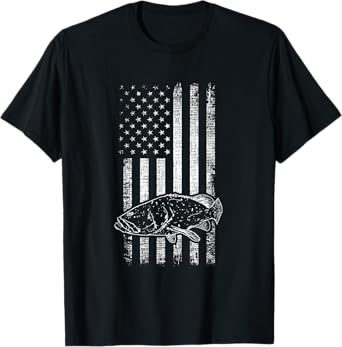 Goliath Grouper Giant Grouper deepsea fishing USA Flag T-Shirt