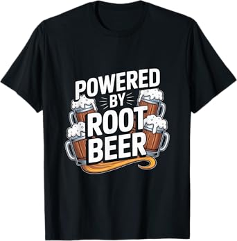 Powered by Root Beer Refreshing Mugs T-Shirt