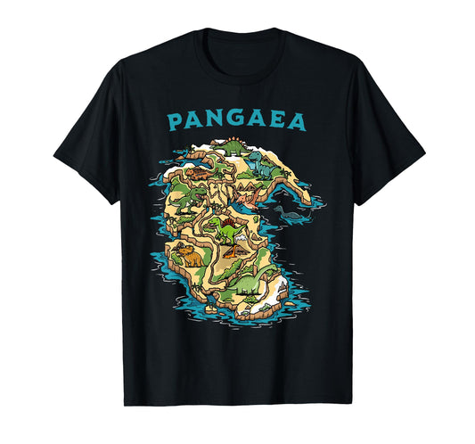 Reunite Pangaea Dinosaurs World Map Earth Funny Geology T-Shirt