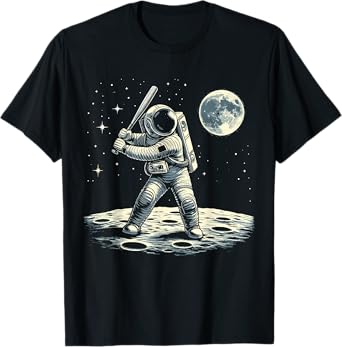 Astronaut Baseball in Space T-Shirt