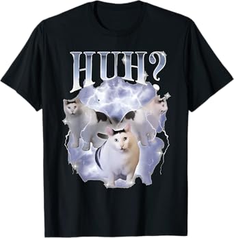 Huh Cat Chonky Meme Cat Lovers T-Shirt for Men Women