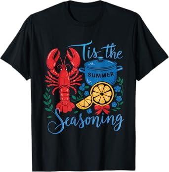 Vintage Tis The Season Summer Vibes Funny Crawfish Season T-Shirt