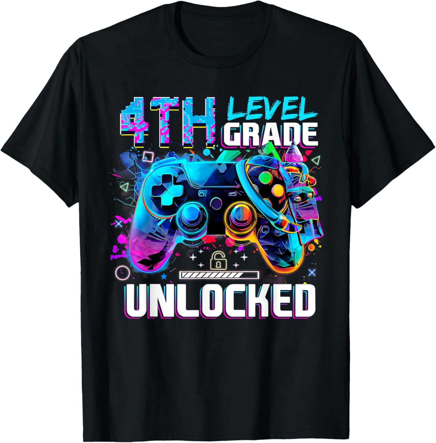 Level 4th Grade Unlocked Back To School First Day Of School T-Shirt