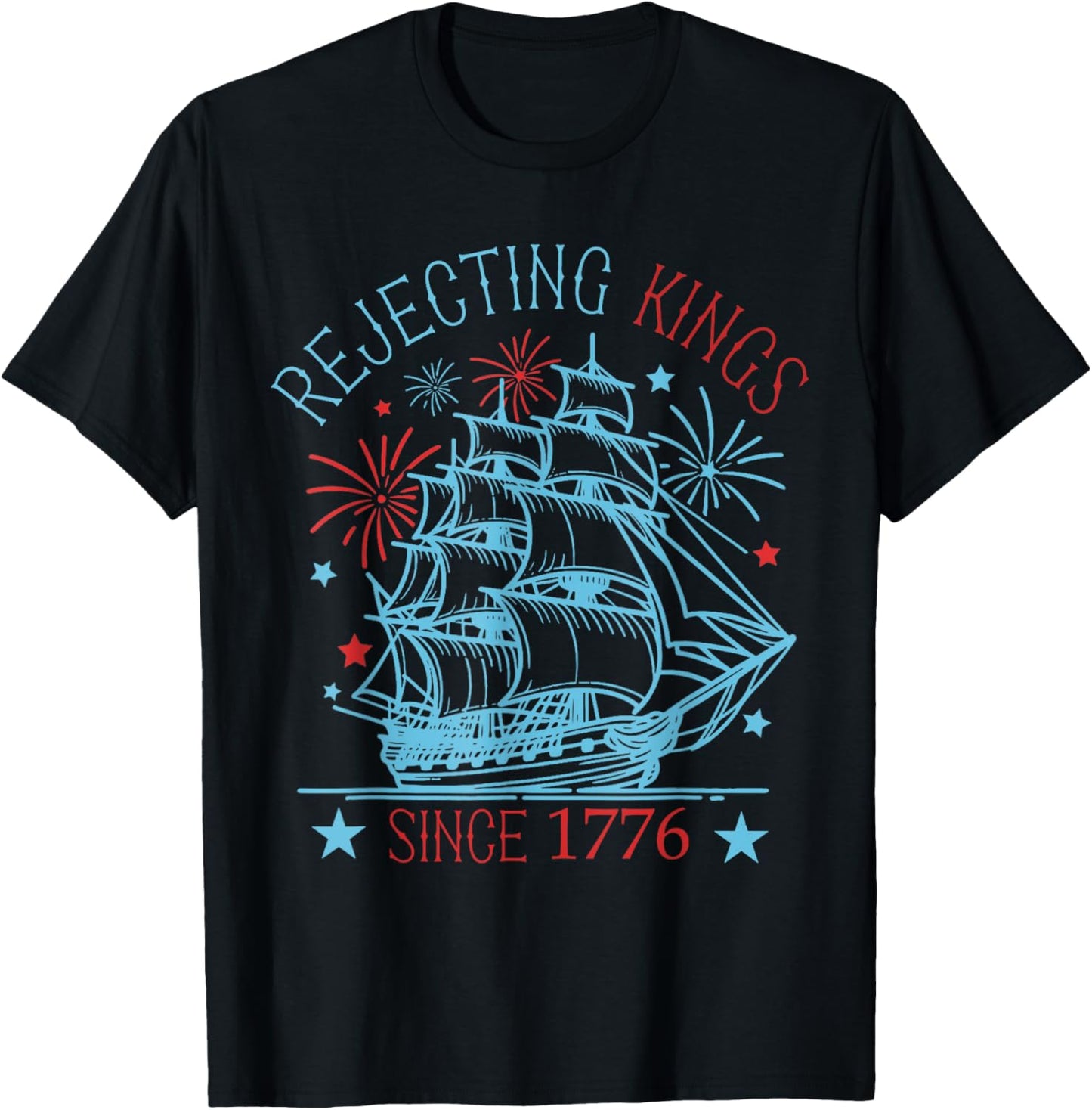 Rejecting Kings Since 1776 Vintage Patriotic USA T-Shirt