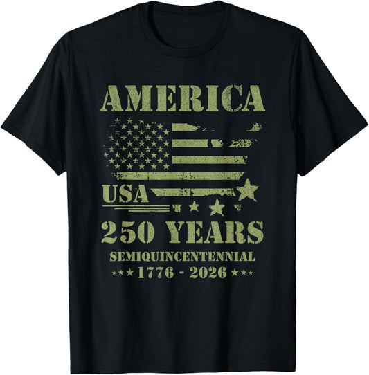 250 Years America Anniversary 250th Independence Day T-Shirt