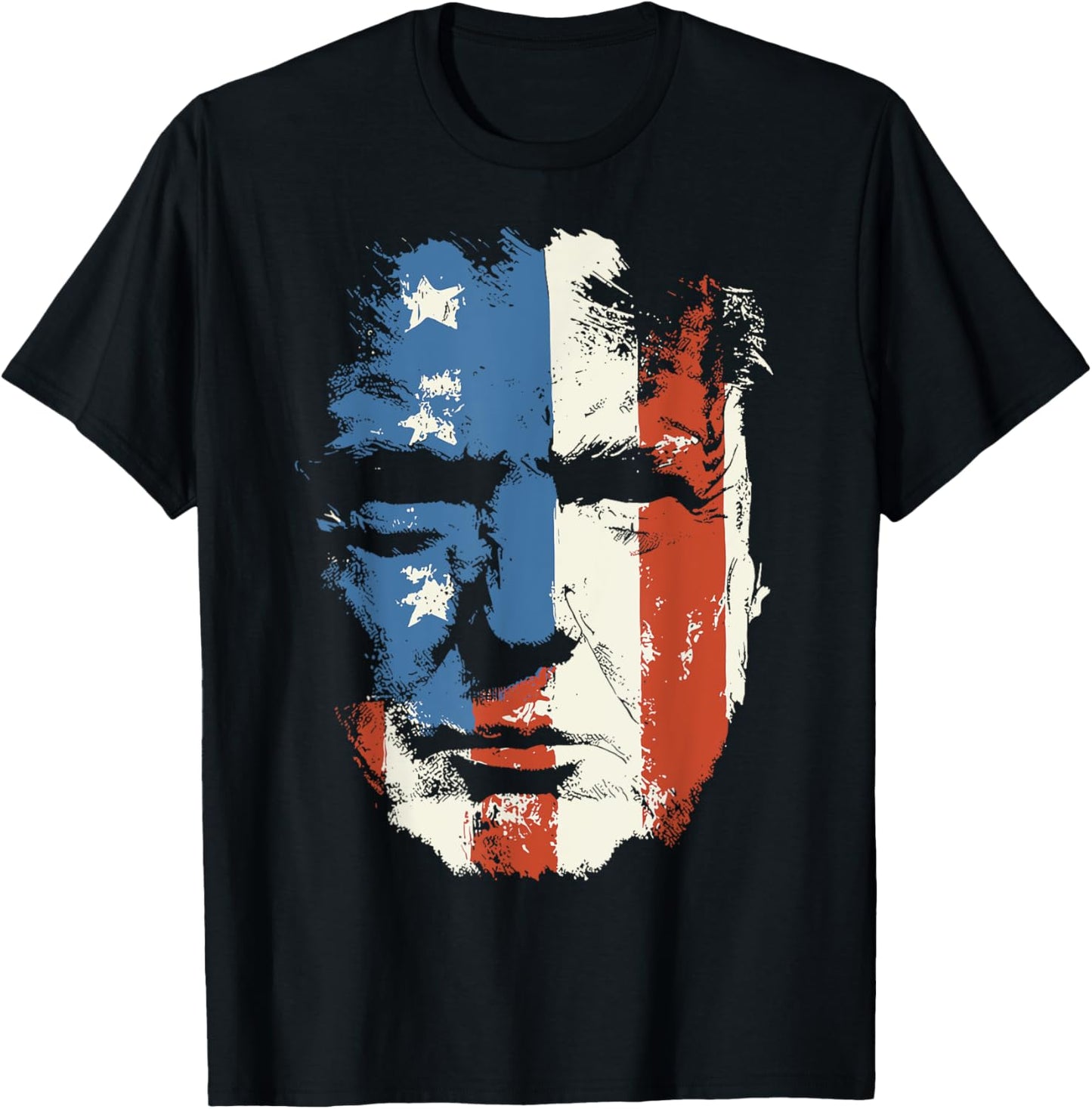President Trump Portrait 4th July T-shirt