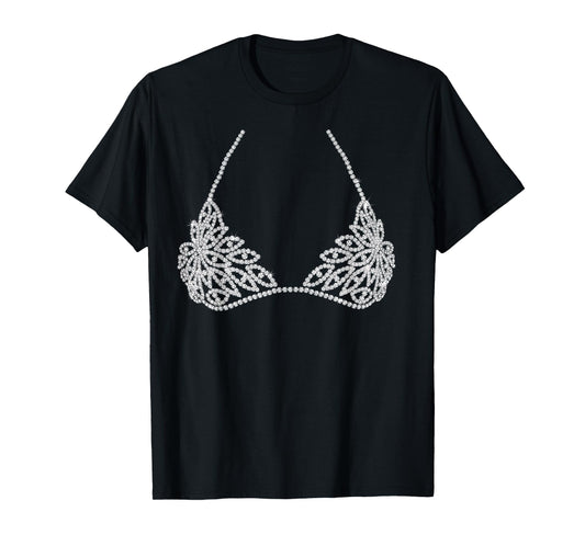 Funny Halloween Orange Bra Design Costume Show Girls T-Shirt