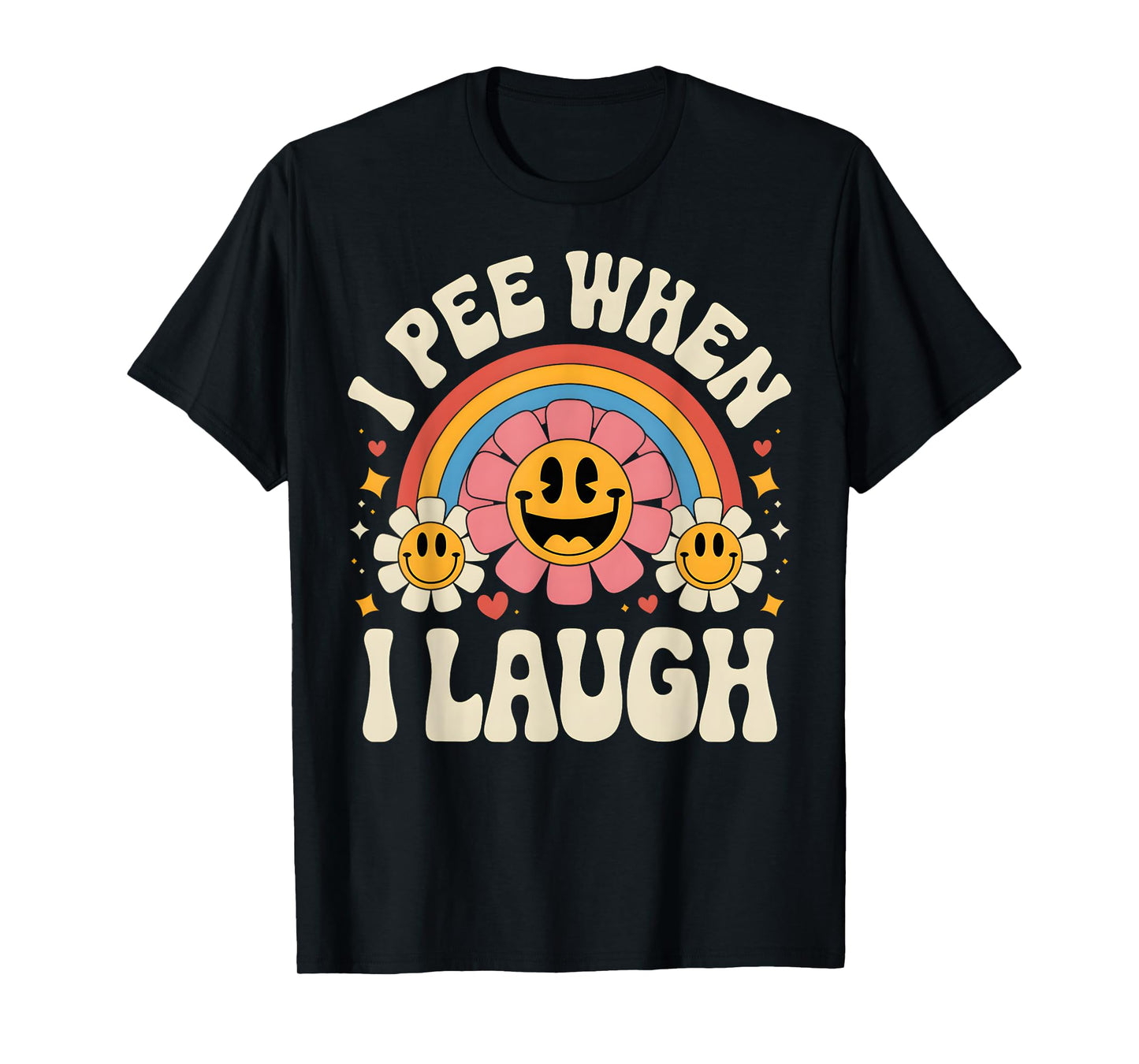 Funny Hilarious I Pee When I Laugh Retro Humor for Adults T-Shirt