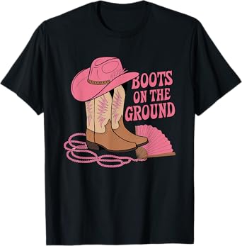 Boots On The Ground Western Cowboy Boots For Girls Womens T-Shirt