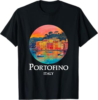 Italy Portofino Painting Souvenir / Portofino T-Shirt