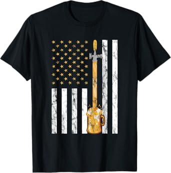 Craft Beer American Flag - USA 4th July Brewery T-Shirt for Women Men