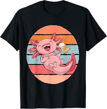 Axolotl loves Beer I Love Beer A-Lotl Axolotl fans Drinks T-Shirt