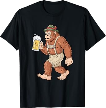 Oktoberfest Bigfoot Beer Funny German Party Outfit T-Shirt