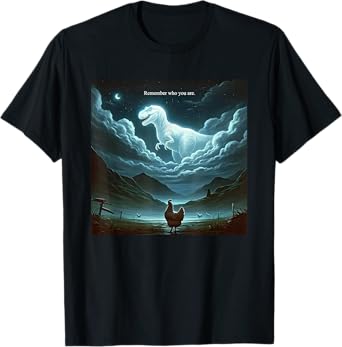 Remember Who Are You Dinosaur Chicken T-Shirt