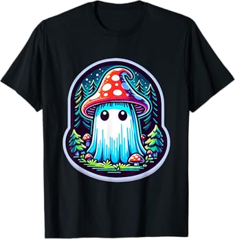Halloween Cottagecore Aesthetics Spooky Ghost Mushroom T-Shirt