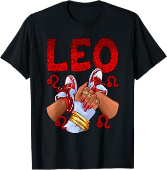 Leo Queen Birthday Women Sneakers Zodiac Sign Bday T-Shirt