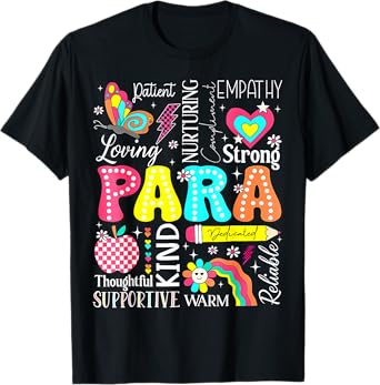 Para Paraprofessional Paraeducator First Day Back To School T-Shirt