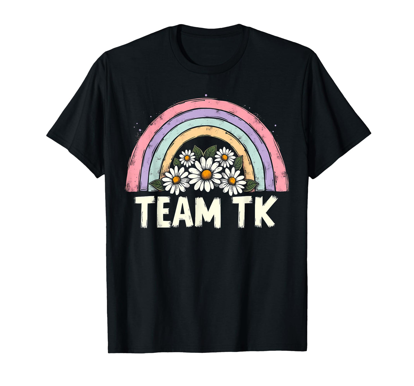 Team TK Retro Teacher Daisy Colorful - TK School Back Design T-Shirt