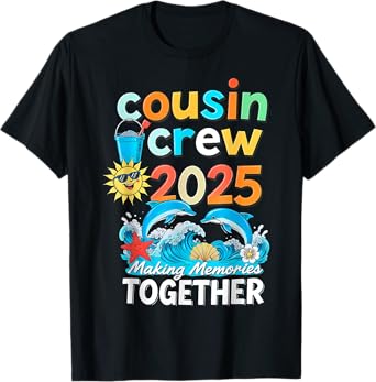 Cousin Crew 2025 Family Trips Matching Summer Vacation Beach T-Shirt