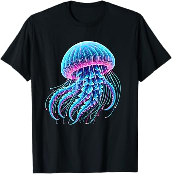 Jelly Fish s Sea Creatures s Pastel Colored Diver's T-Shirt